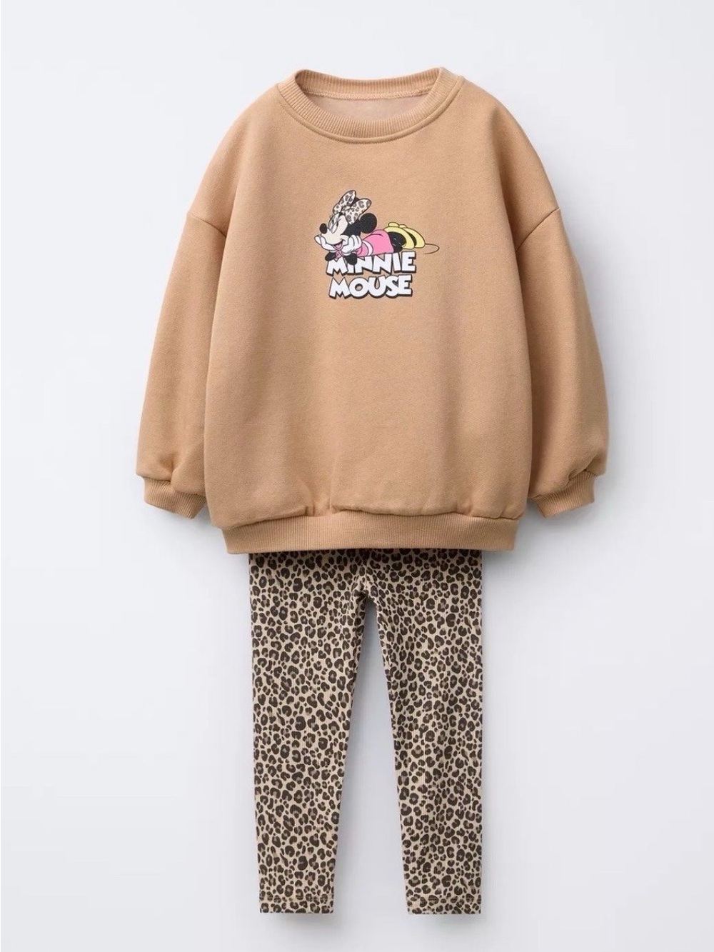 Zara Girls - Minnie Mouse Sweatshirt & Leggings Set - 4T
